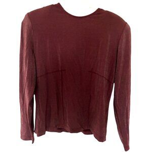 Worth Womens Long Sleeve Maroon Top Size Medium